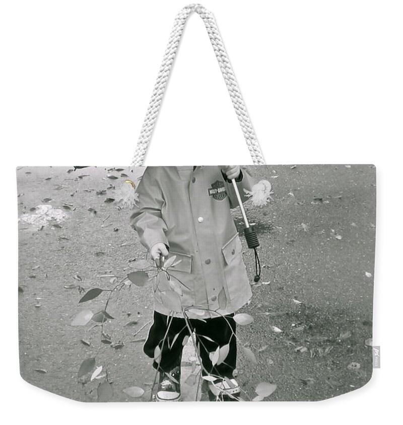 Rain Weekender Tote Bag featuring the photograph ... Another Rainy Day by Gwyn Newcombe