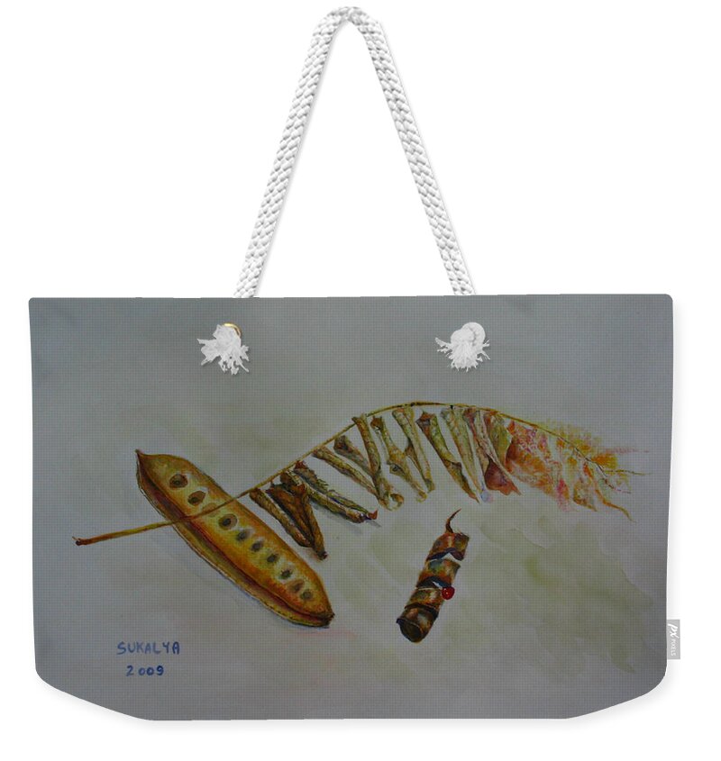 Grown Weekender Tote Bag featuring the painting Growing To Be Grown by Sukalya Chearanantana