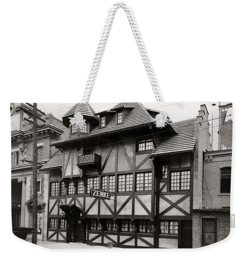Scranton Weekender Tote Bag featuring the photograph Scranton PA Zenke's Alt Heidelberg Restaurant early 1900s by Arthur Miller