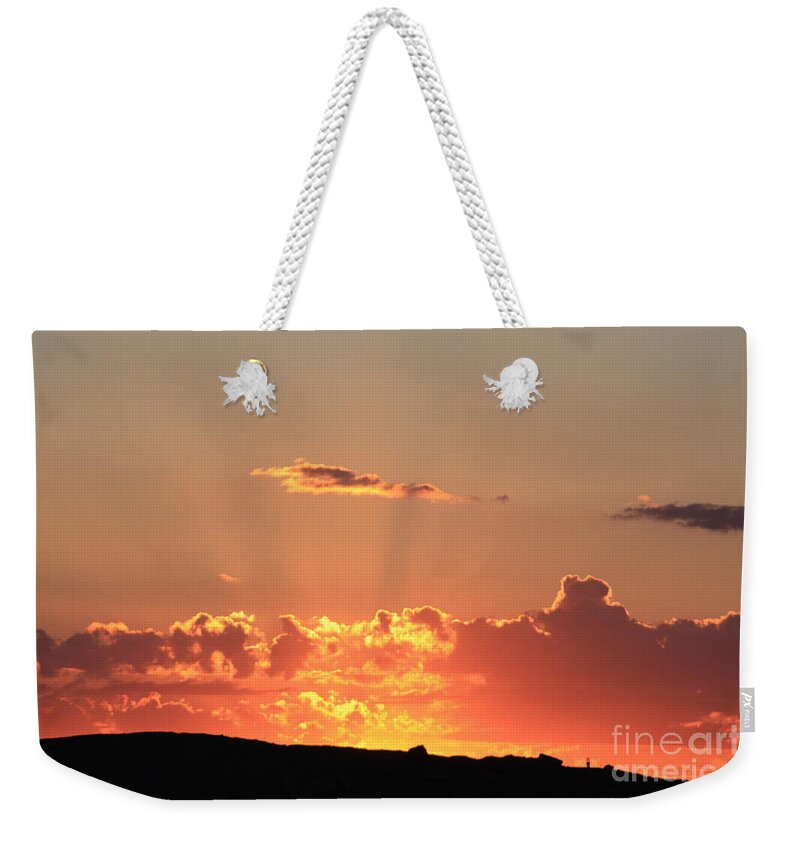 Sunset Weekender Tote Bag featuring the photograph Sunset by Edward R Wisell