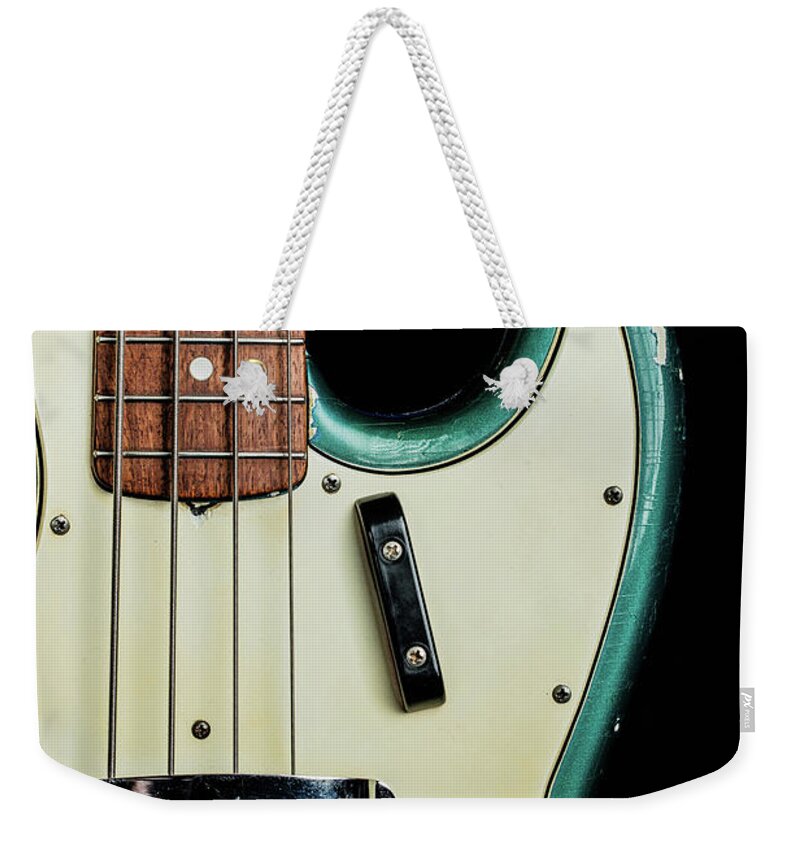 Fender Jazz Bass Weekender Tote Bag featuring the photograph 011.1834 Fender 1965 Jazz Bass Color #0111834 by M K Miller