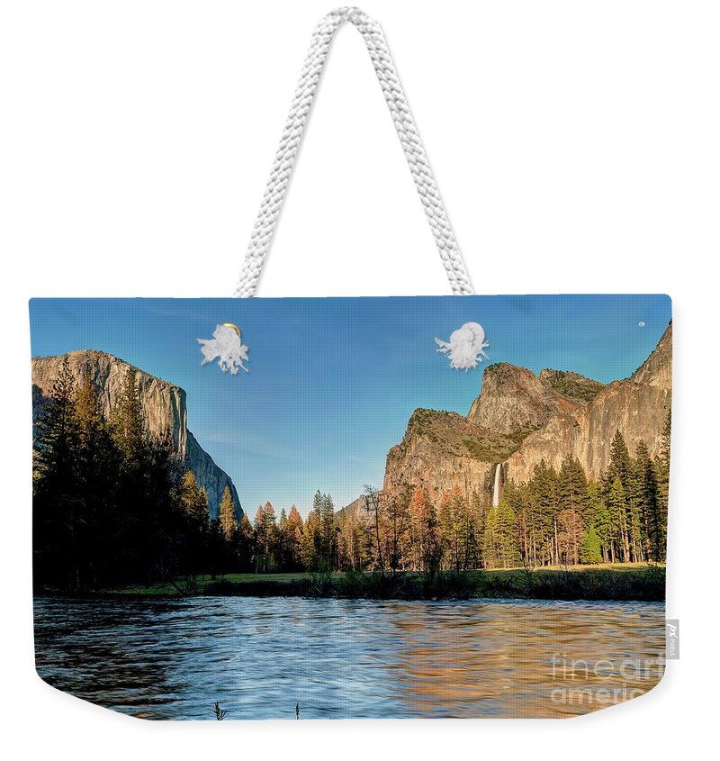 Moon Weekender Tote Bag featuring the photograph 1253 Moon Over Yosemite Valley by Steve Sturgill