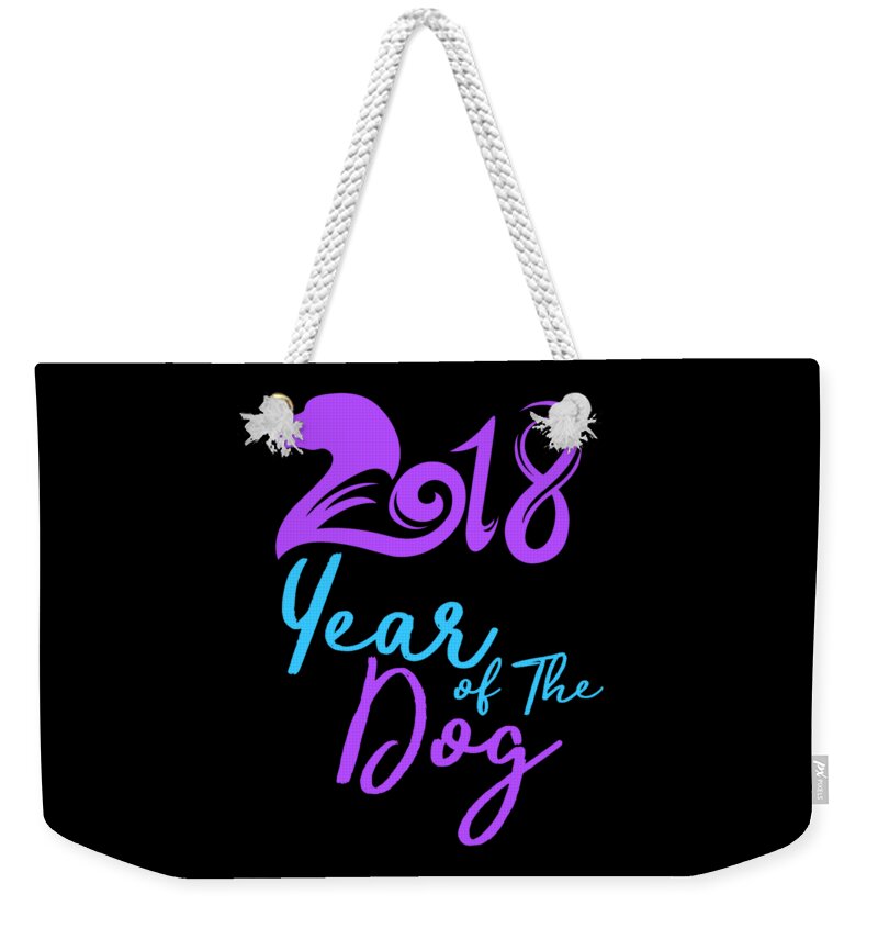Beagle Weekender Tote Bag featuring the digital art 2018 Year Of The Dog20181 by Lin Watchorn