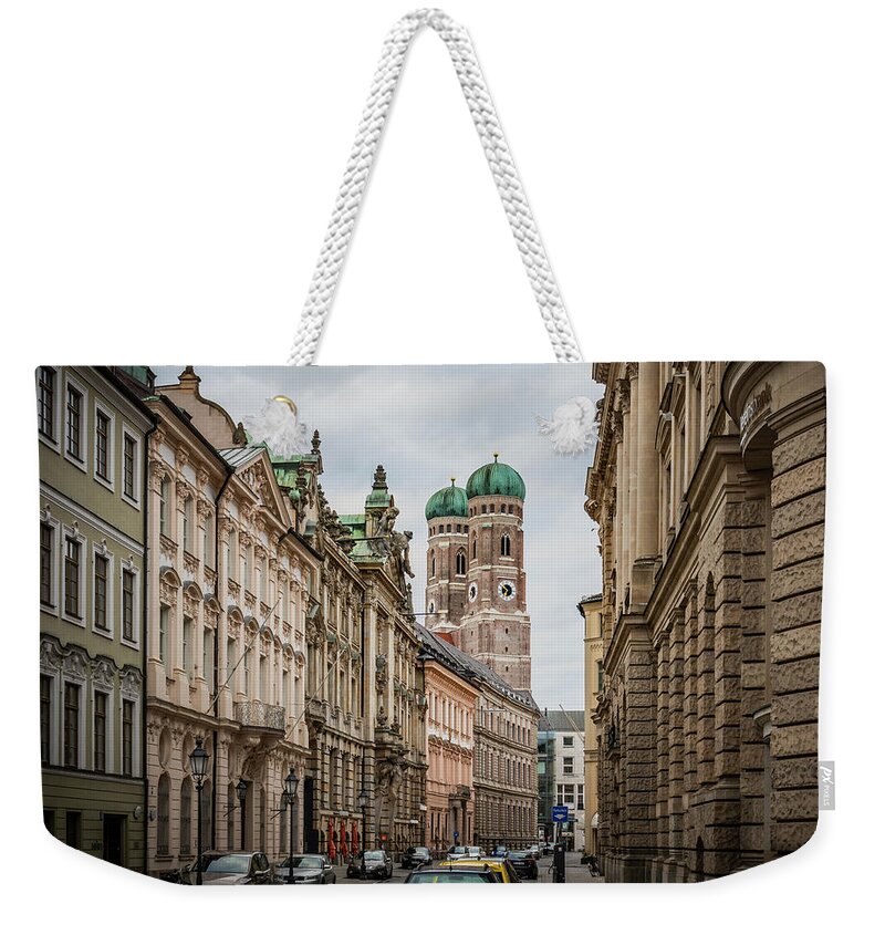 Bavaria Weekender Tote Bag featuring the photograph A beautiful look at the Frauenkirche by Hannes Cmarits