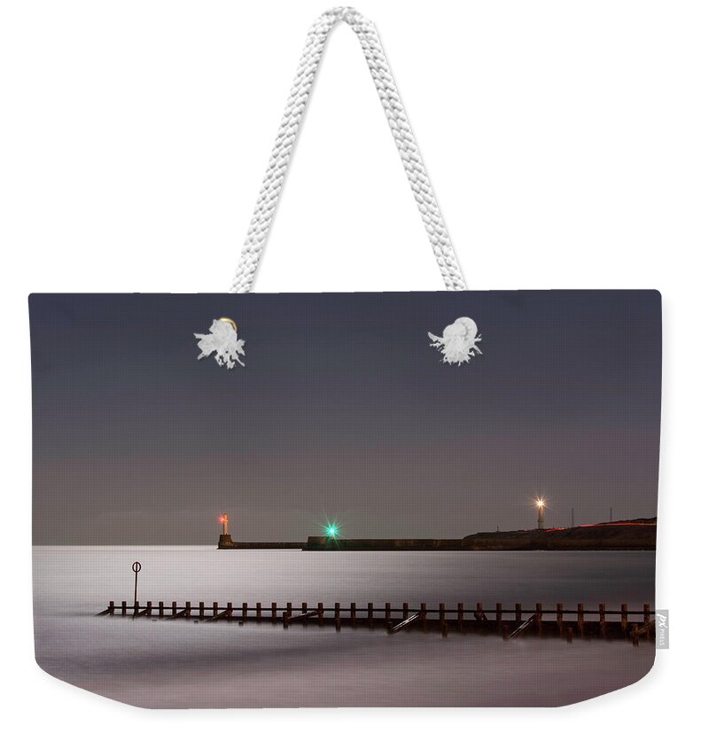 Aberdeen Weekender Tote Bag featuring the photograph Aberdeen Beach at Night #1 by Veli Bariskan