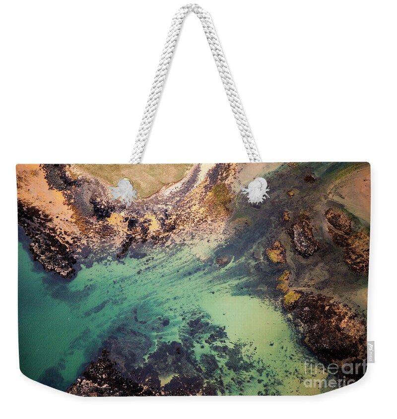 Abstract Photography Weekender Tote Bag featuring the photograph Aerial photo iceland #1 by Gunnar Orn Arnason