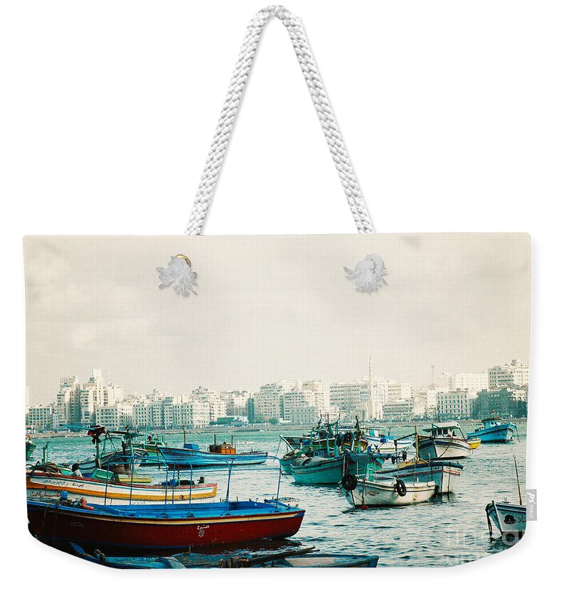 Alexandria Weekender Tote Bag featuring the photograph Alexandrian Harbour #1 by Cassandra Buckley