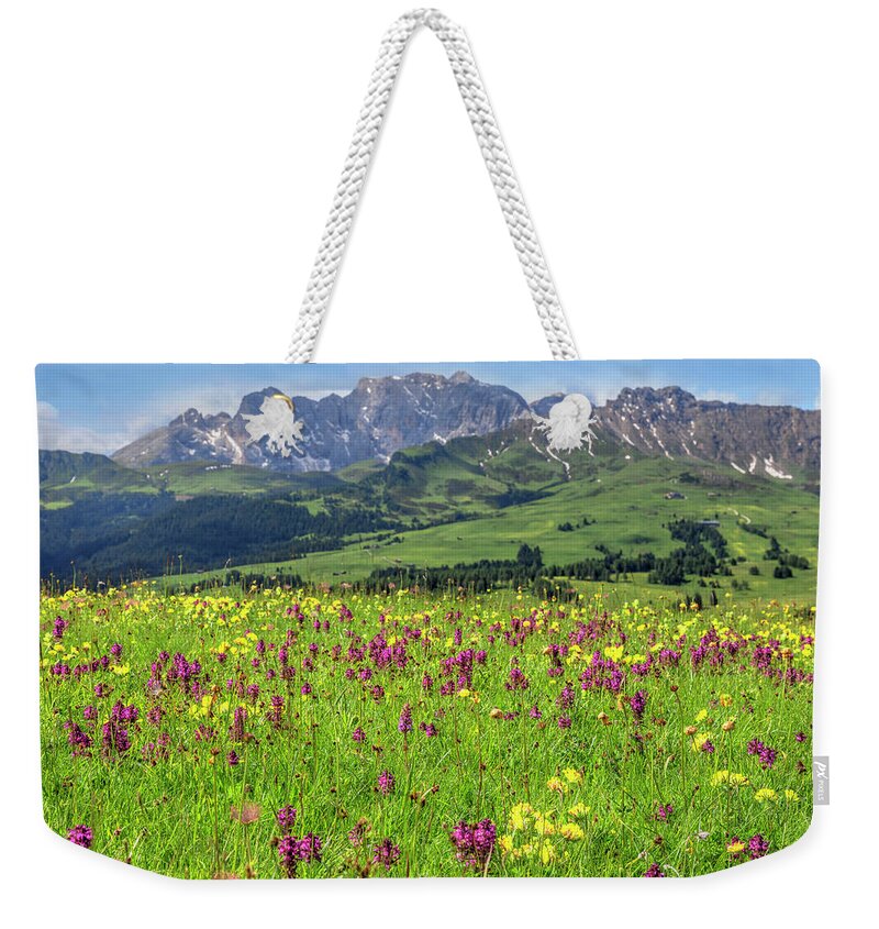 Ortisei Weekender Tote Bag featuring the photograph Alpe di Siusi - Dolomiti #1 by Joana Kruse