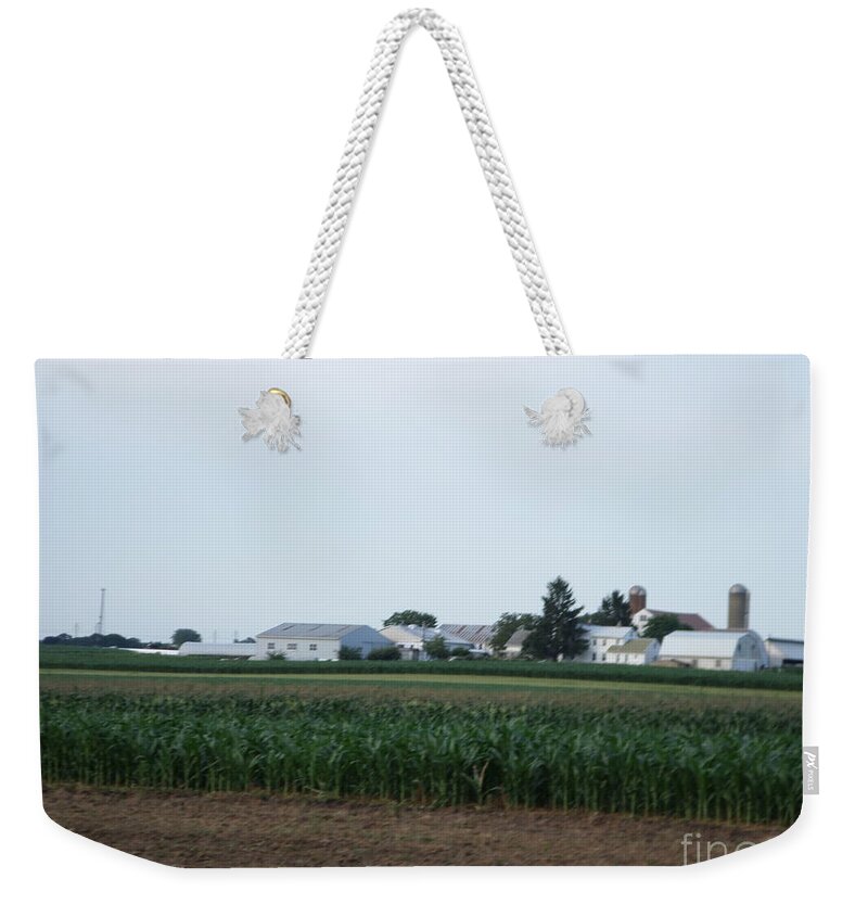 Amish Weekender Tote Bag featuring the photograph Amish Homestead 9 #1 by Christine Clark