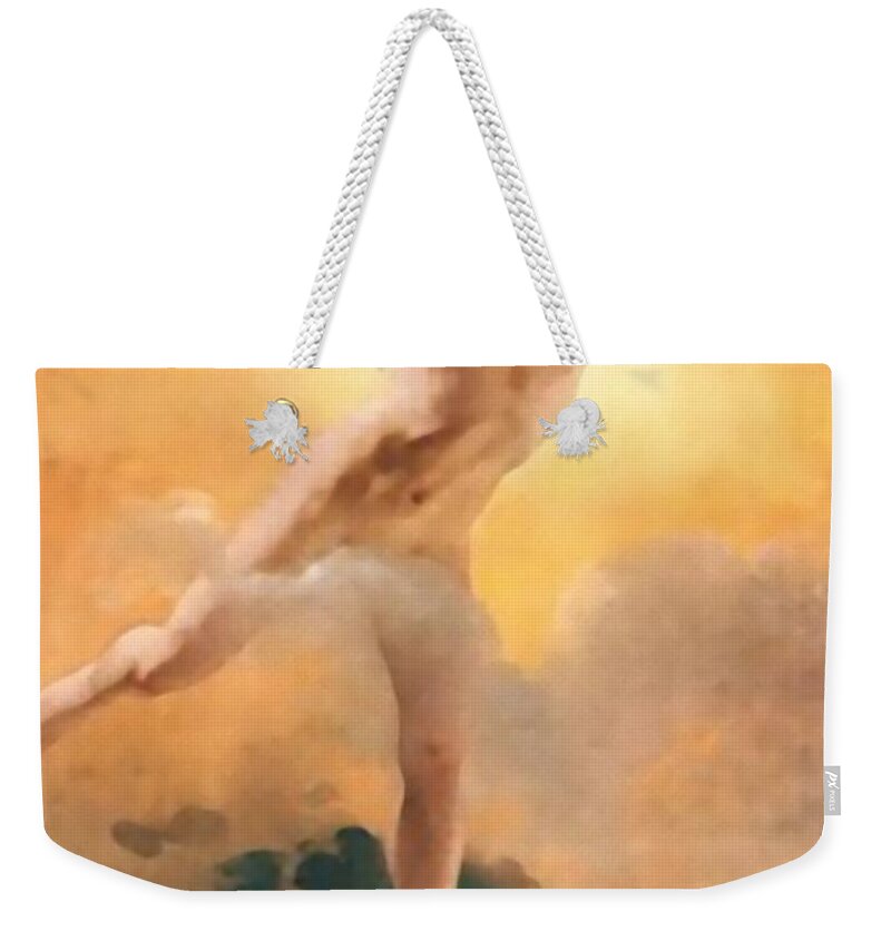  From Above Weekender Tote Bag featuring the painting Angel #1 by Archangelus Gallery