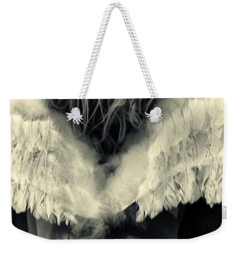 Monochrom Weekender Tote Bag featuring the photograph Angel by Stelios Kleanthous