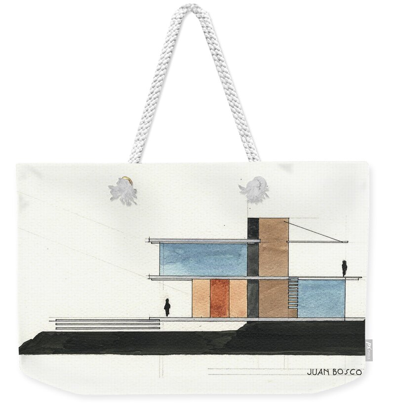 Architectural Drawing Weekender Tote Bag featuring the painting Architectural drawing by Juan Bosco