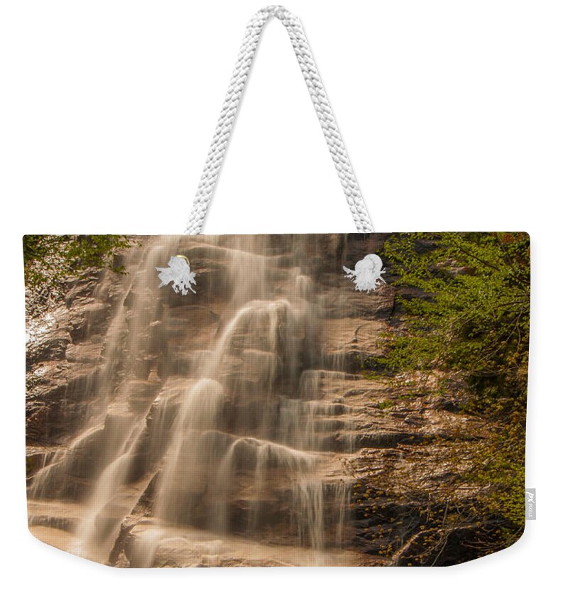 New England Weekender Tote Bag featuring the photograph Arethusa Falls #1 by Brenda Jacobs