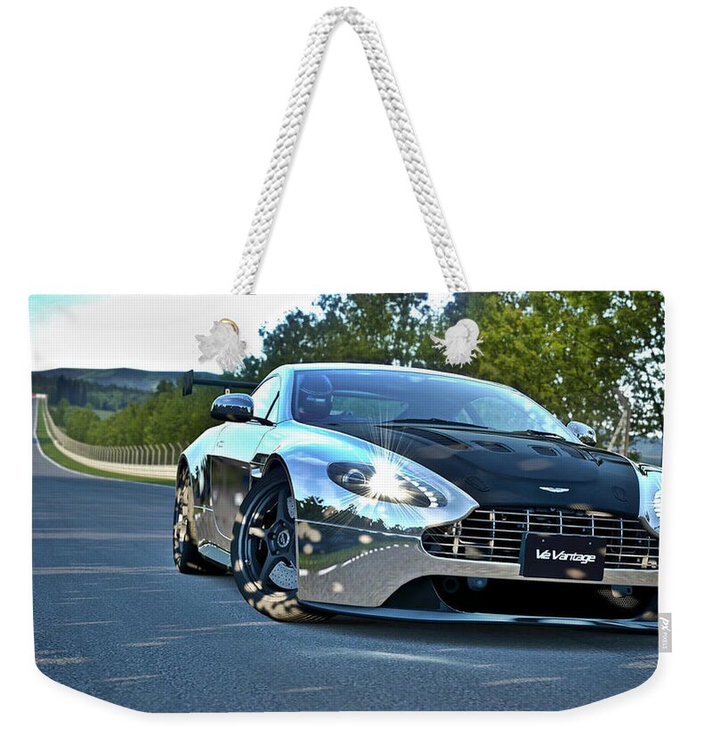 Aston Martin Weekender Tote Bag featuring the photograph Aston Martin #1 by Mariel Mcmeeking