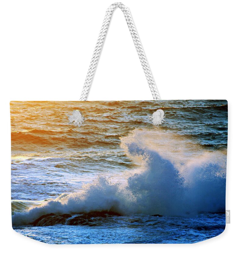 Ocean Weekender Tote Bag featuring the photograph End of the day by Tatiana Travelways