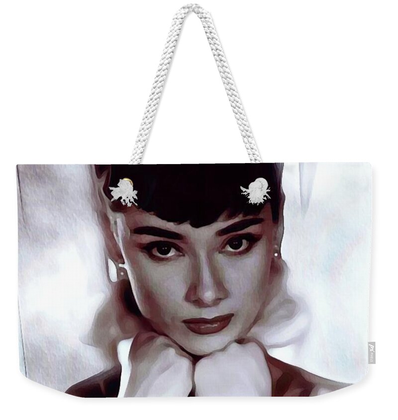 Audrey Hepburn, Actress Weekender Tote Bag by Esoterica Art Agency