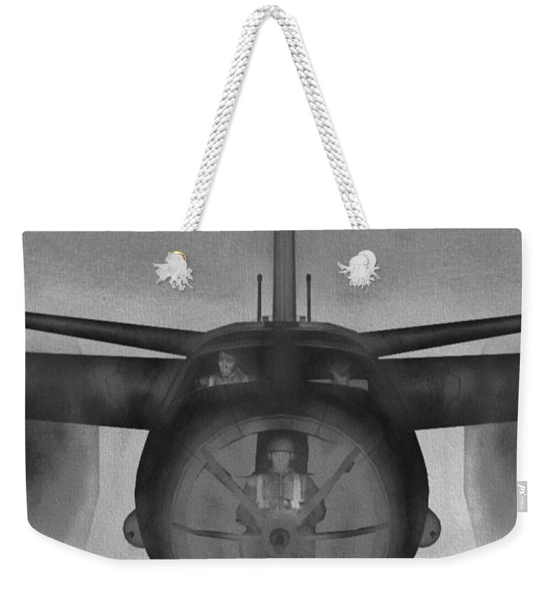 Martin B-26 Marauder Weekender Tote Bag featuring the digital art B-26 Triptych No 3 #3 by Tommy Anderson
