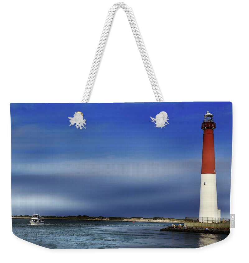Landscape Weekender Tote Bag featuring the photograph Barnegat Lighthouse #1 by Sami Martin