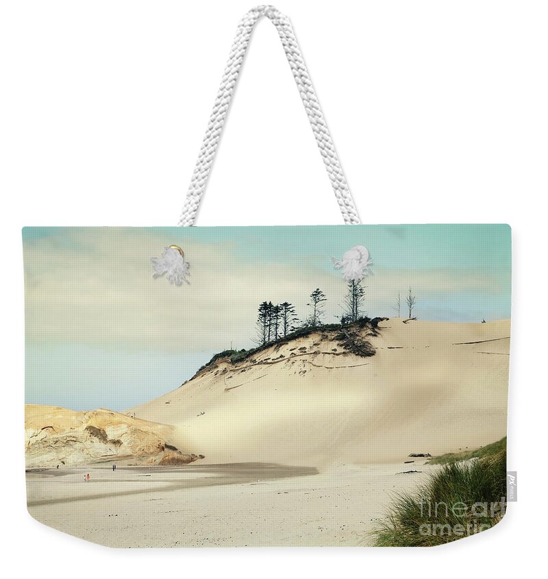 Landscape Weekender Tote Bag featuring the photograph Beach Dunes #1 by Sylvia Cook