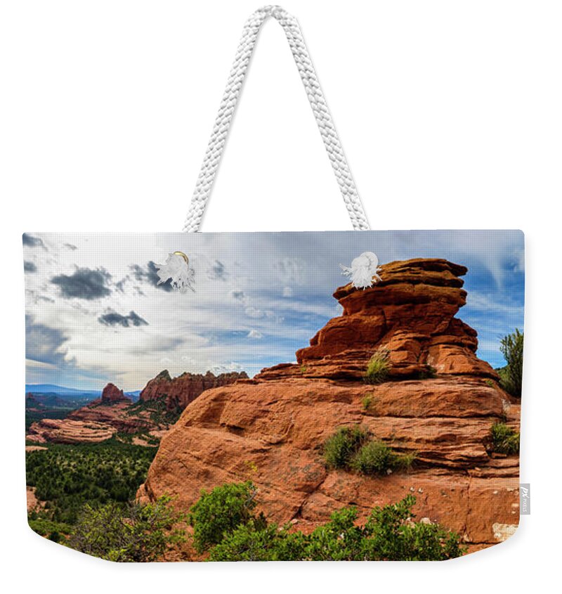 Arizona Weekender Tote Bag featuring the photograph Beautiful Sedona Panorama by Raul Rodriguez