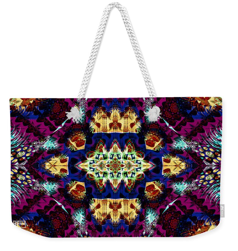 Abstract Weekender Tote Bag featuring the digital art Bed Bug Fever #1 by Jim Pavelle