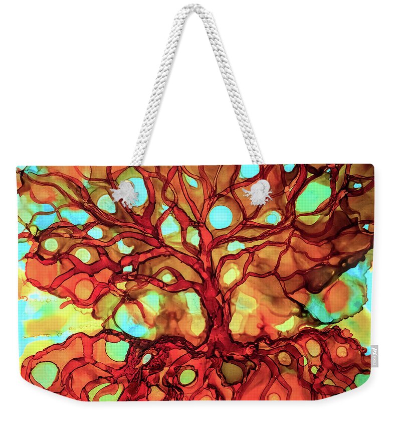 Big Tree Weekender Tote Bag featuring the painting Big Tree #2 by Lilia S