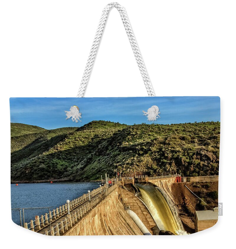Dam Weekender Tote Bag featuring the photograph Black Canyon Dam #2 by Robert Bales