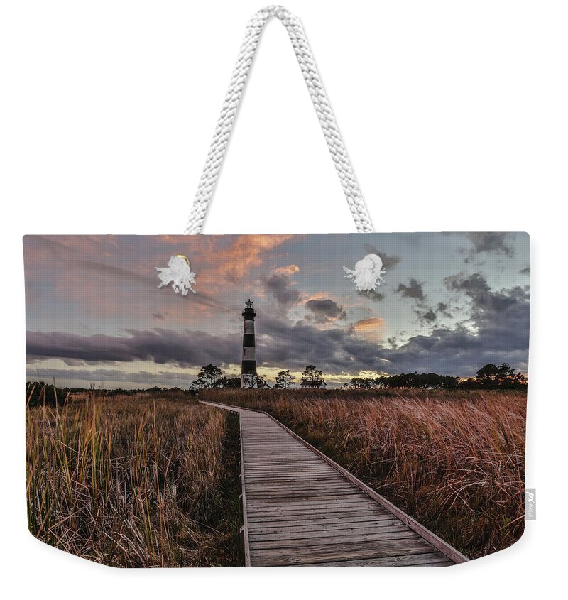 Obx Weekender Tote Bag featuring the photograph Bodie Island Lighthouse #1 by Jimmy McDonald