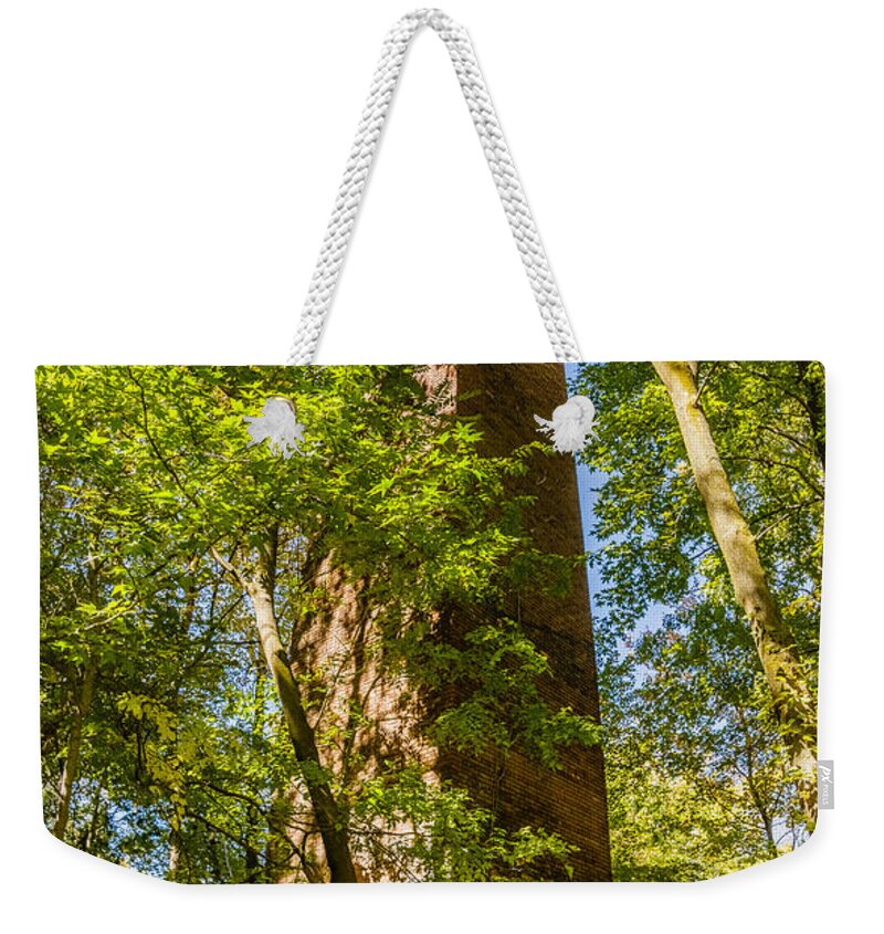 New Jersey Weekender Tote Bag featuring the photograph Brick Chimney #1 by SAURAVphoto Online Store