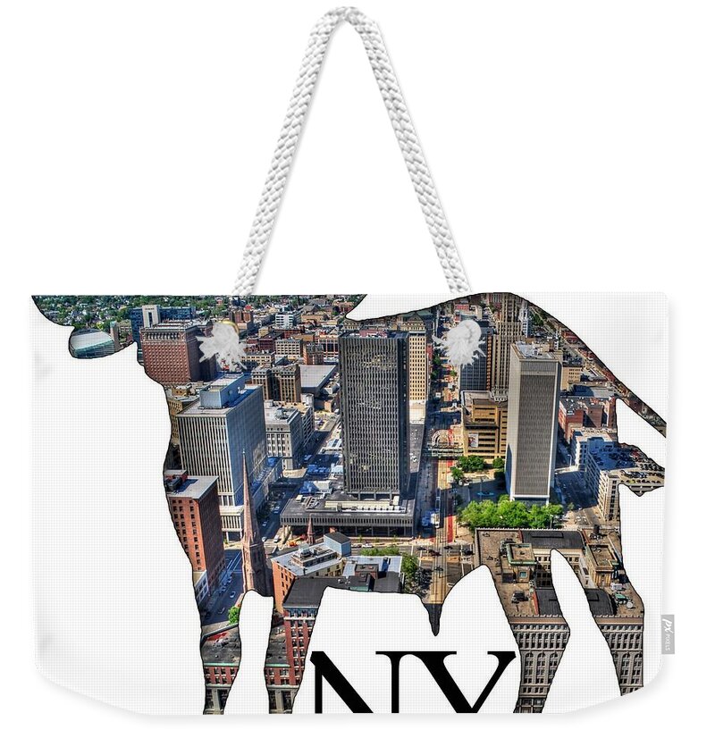 Michael Frank Jr; Nikon; Hdr; Iphone Case; Iphone; Galaxy; Galaxy Case; Phone Case; Buffalo; Buffalo Ny; Buffalo Weekender Tote Bag featuring the photograph Buffalo NY Court St #1 by Michael Frank Jr
