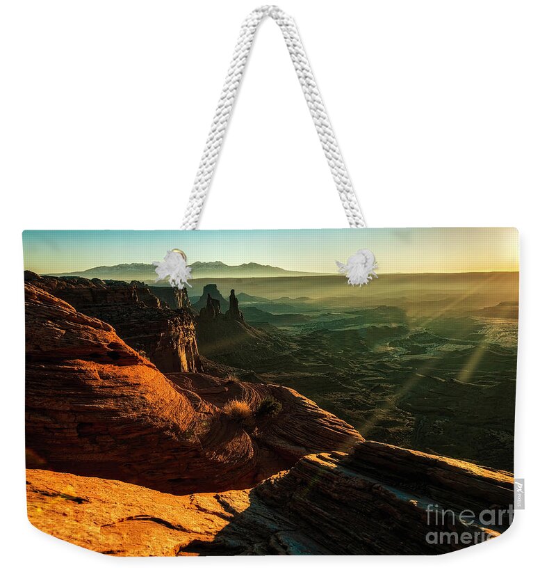 Utah Weekender Tote Bag featuring the photograph Canyon Sunbeams #2 by Kristal Kraft