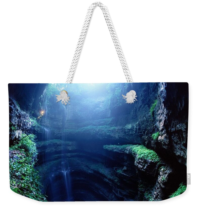 Cave Weekender Tote Bag featuring the digital art Cave #1 by Super Lovely