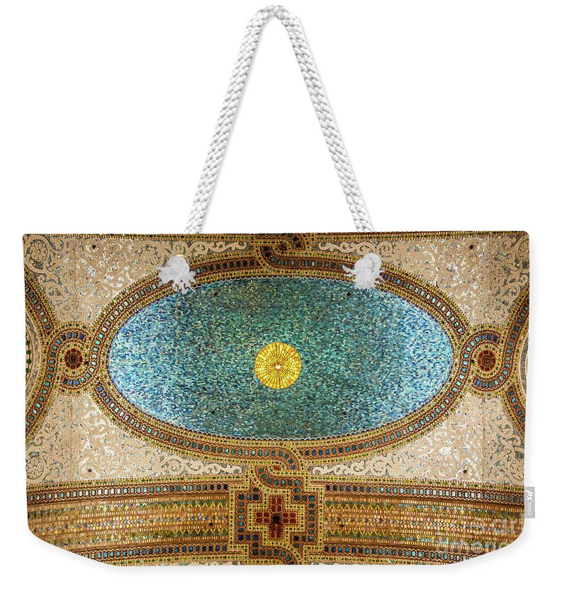 Art Weekender Tote Bag featuring the photograph Chicago Cultural Center Ceiling by David Levin