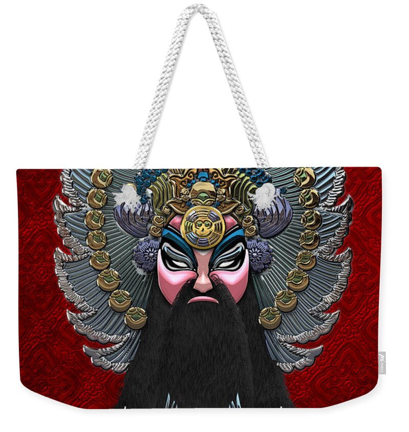 treasures Of China By Serge Averbukh Weekender Tote Bag featuring the photograph Chinese Masks - Large Masks Series - The Emperor #1 by Serge Averbukh