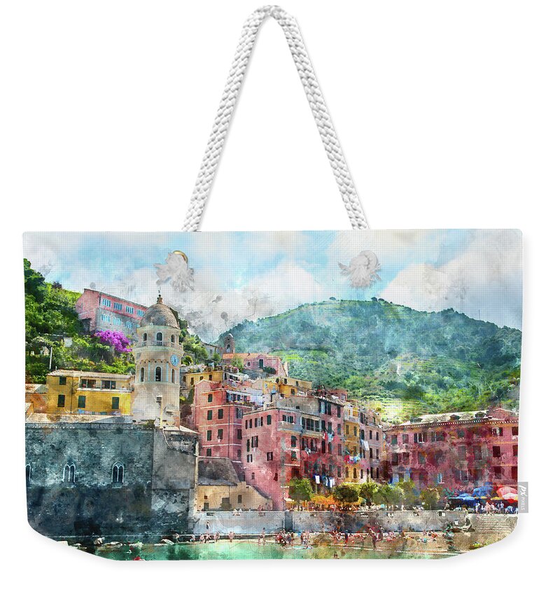 Ancient Weekender Tote Bag featuring the photograph Cinque Terre Italy #1 by Brandon Bourdages