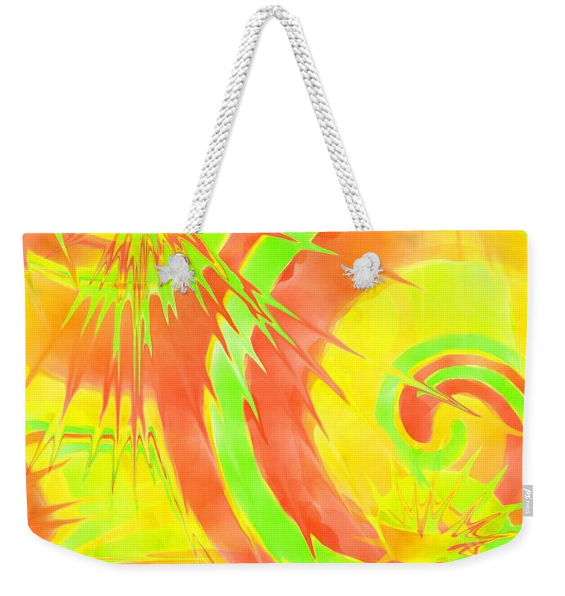 Abstract Weekender Tote Bag featuring the painting Citrus #1 by Chris Butler
