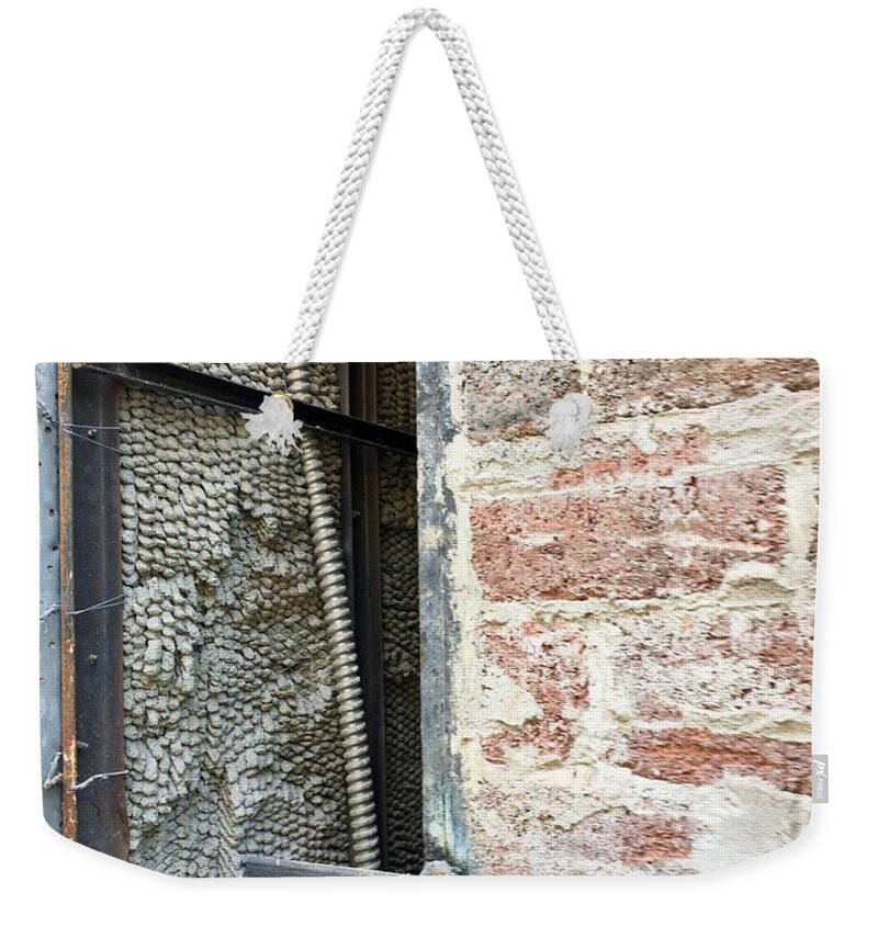 Rough Exposed Angle Iron Brick Weekender Tote Bag featuring the photograph Collage Series 1-11 by J Doyne Miller