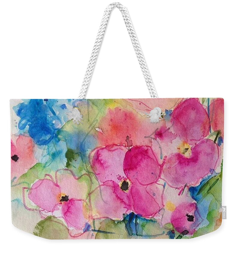 Colorful Flowers In The Vase Weekender Tote Bag for Sale by Britta Zehm