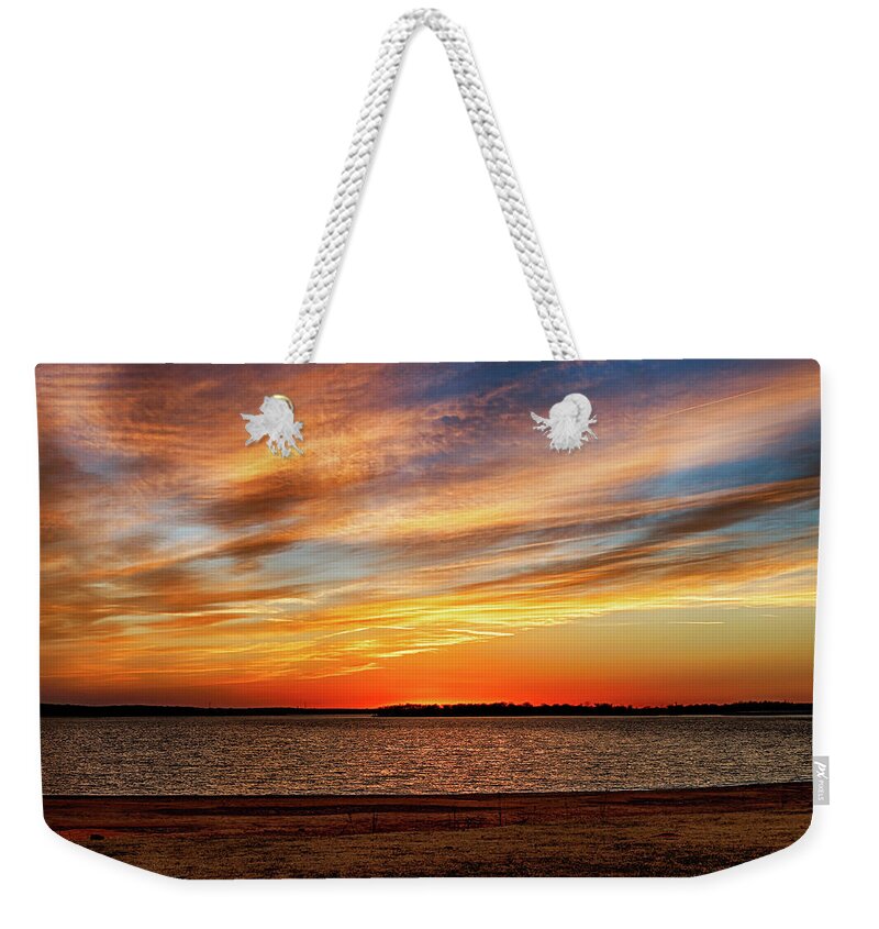 Horizontal Weekender Tote Bag featuring the photograph Colorful Sunset #1 by Doug Long
