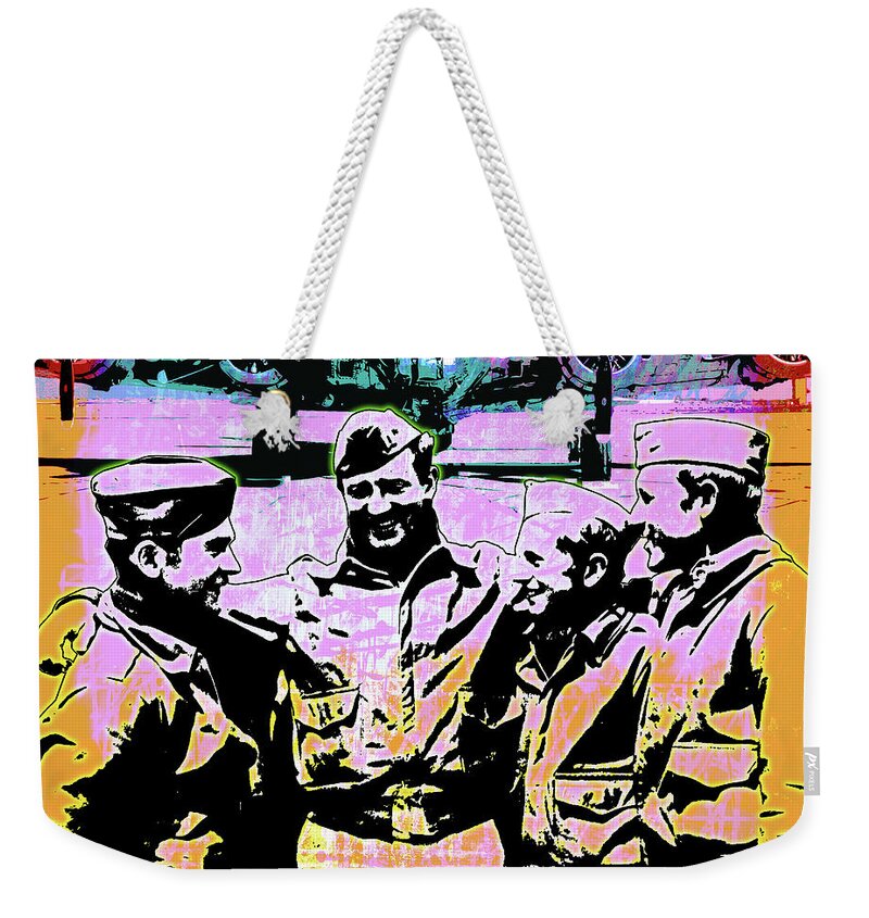 Decorative Weekender Tote Bag featuring the digital art Comradeship #1 by Gary Grayson