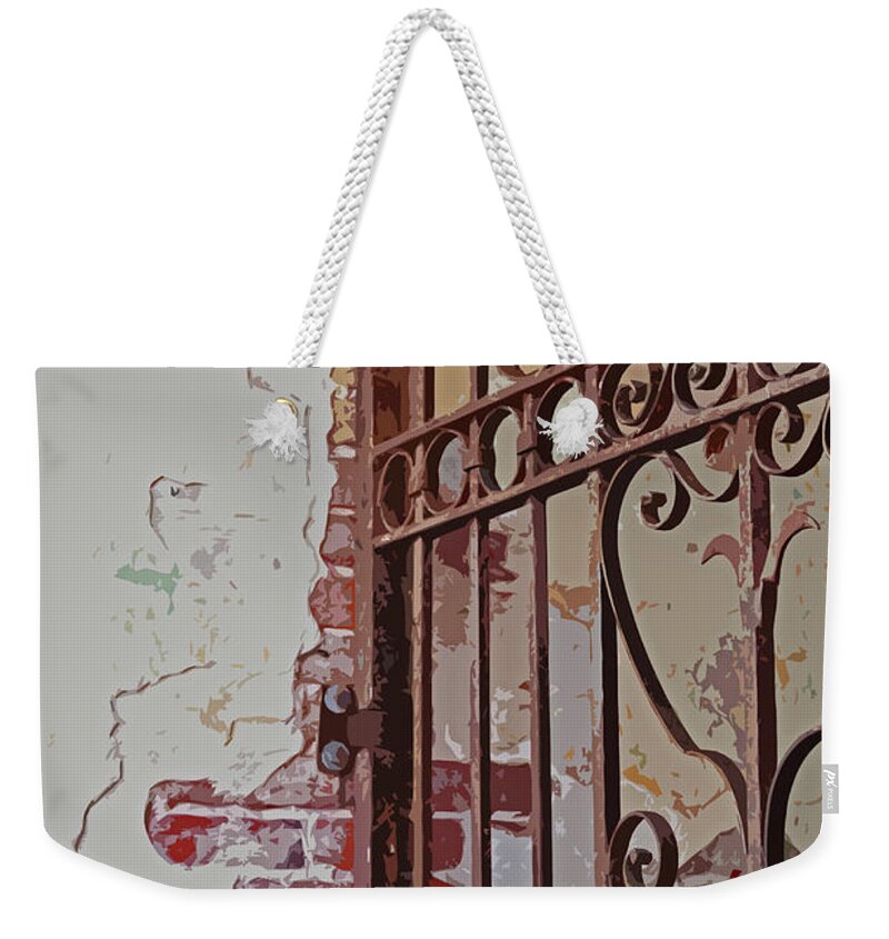 Gate Weekender Tote Bag featuring the photograph Consequences of the Past #1 by Michiale Schneider