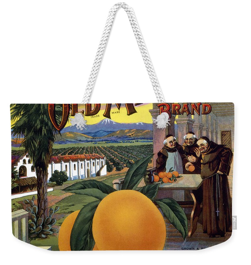 20th Century Weekender Tote Bag featuring the photograph CRATE LABEL, 20th CENTURY #1 by Granger