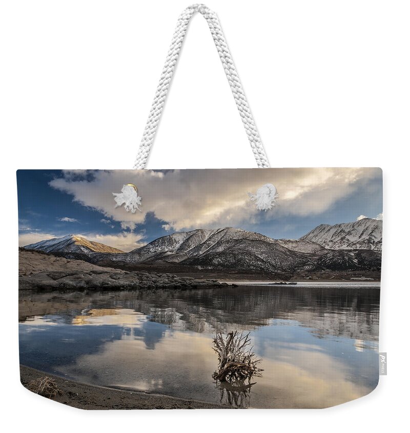 Lake Weekender Tote Bag featuring the photograph Crowley Lake #1 by Cat Connor