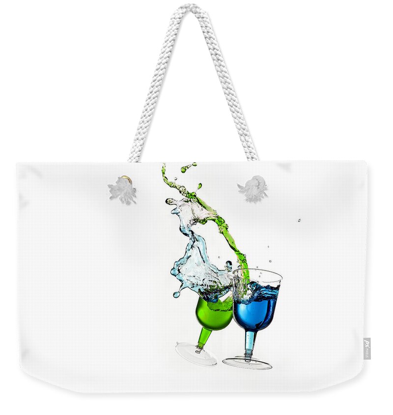 Alcohol Weekender Tote Bag featuring the photograph Dancing Drinks by Peter Lakomy
