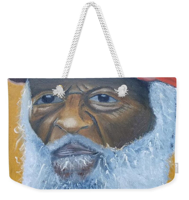 Comedian Weekender Tote Bag featuring the painting Dick Gregory #1 by Jerel Ferguson