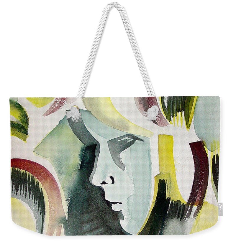 Face Weekender Tote Bag featuring the painting Dolor by Sam Sidders