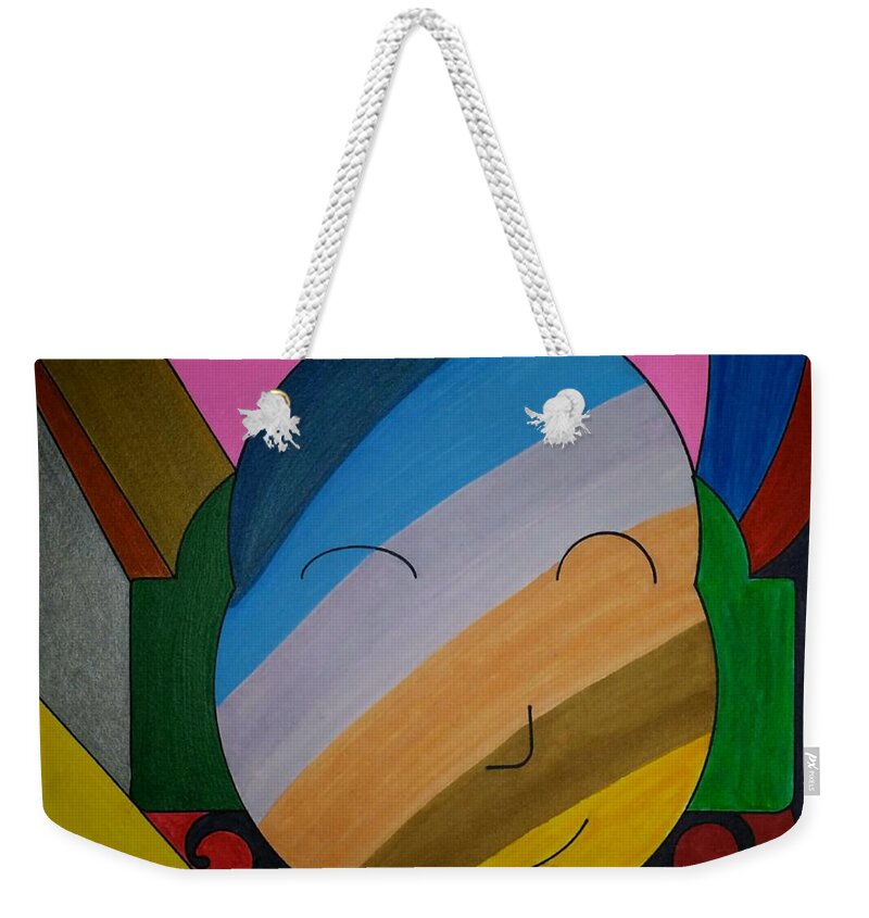 Geometric Art Weekender Tote Bag featuring the painting Dream 282 by S S-ray