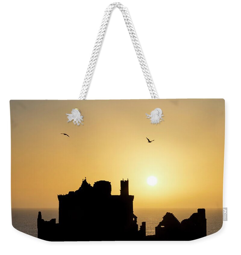 Dunnottar Weekender Tote Bag featuring the photograph Dunnottar Castle Sunrise #1 by Veli Bariskan