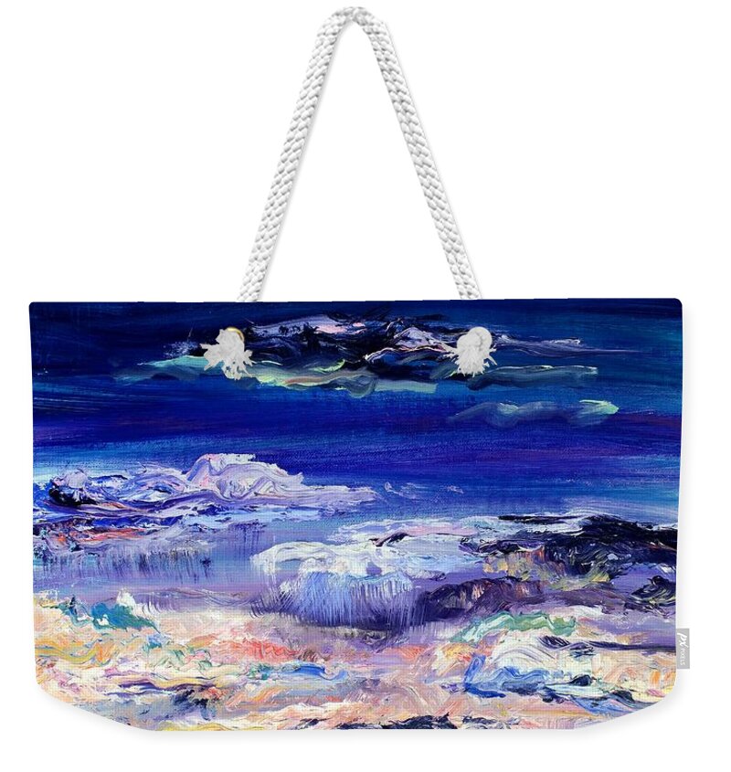 Dusk Weekender Tote Bag featuring the painting Dusk Imagining by Regina Valluzzi