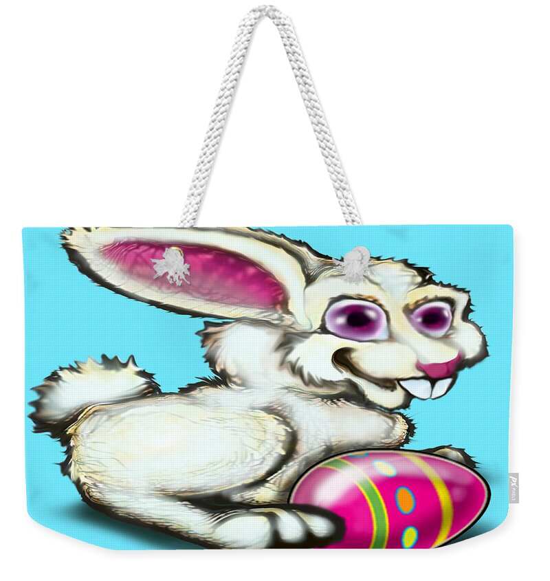 Easter Weekender Tote Bag featuring the digital art Easter Bunny by Kevin Middleton